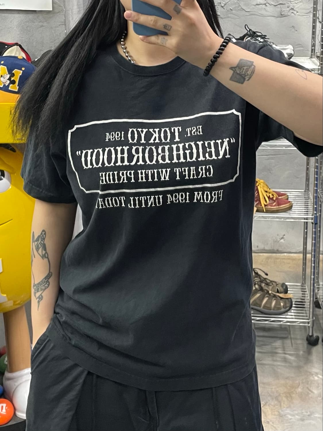 네이버후드 박스로고 반팔 티셔츠  상품이미지10