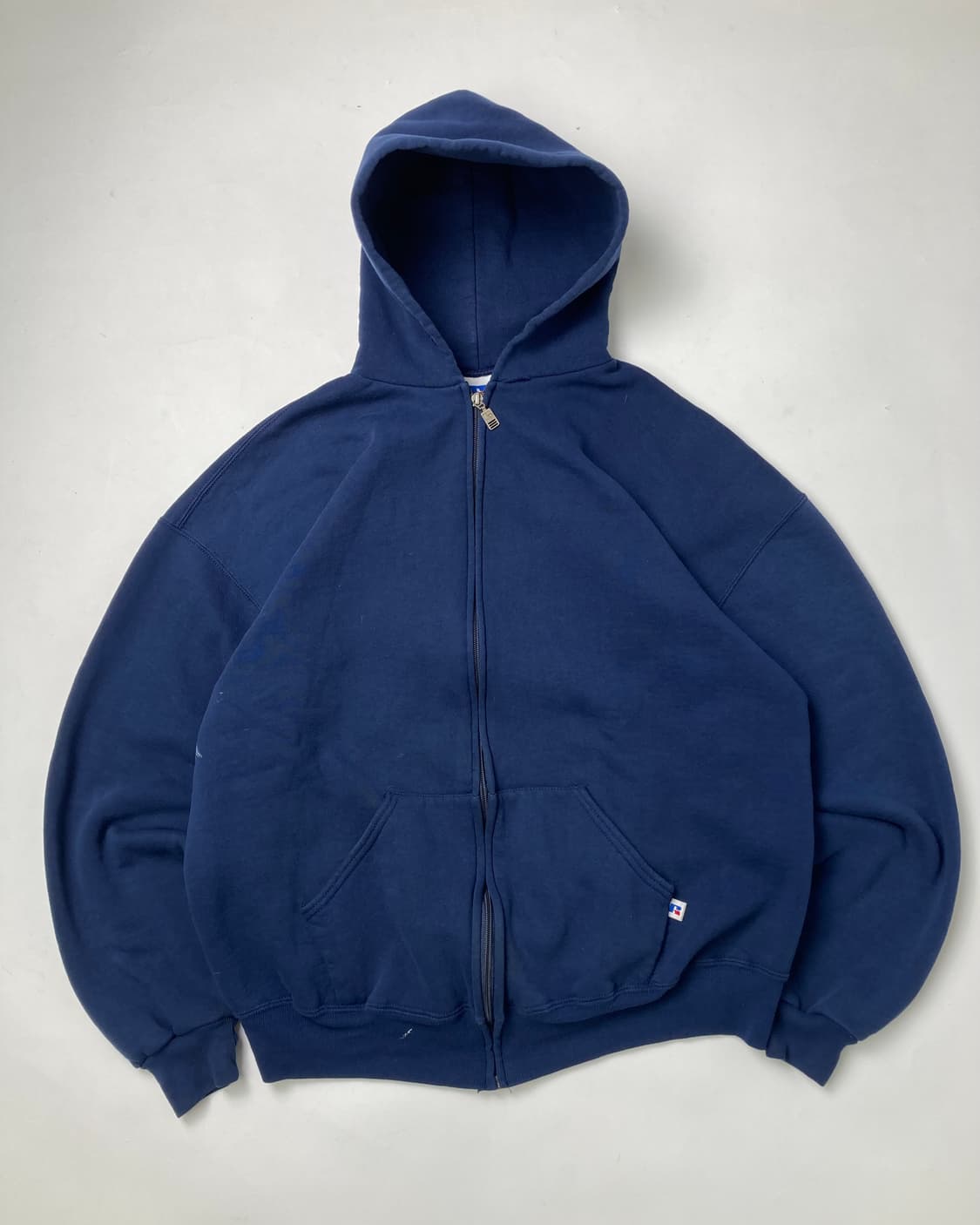 90s Russell Zip Up Hoodie (navy) 상품이미지1