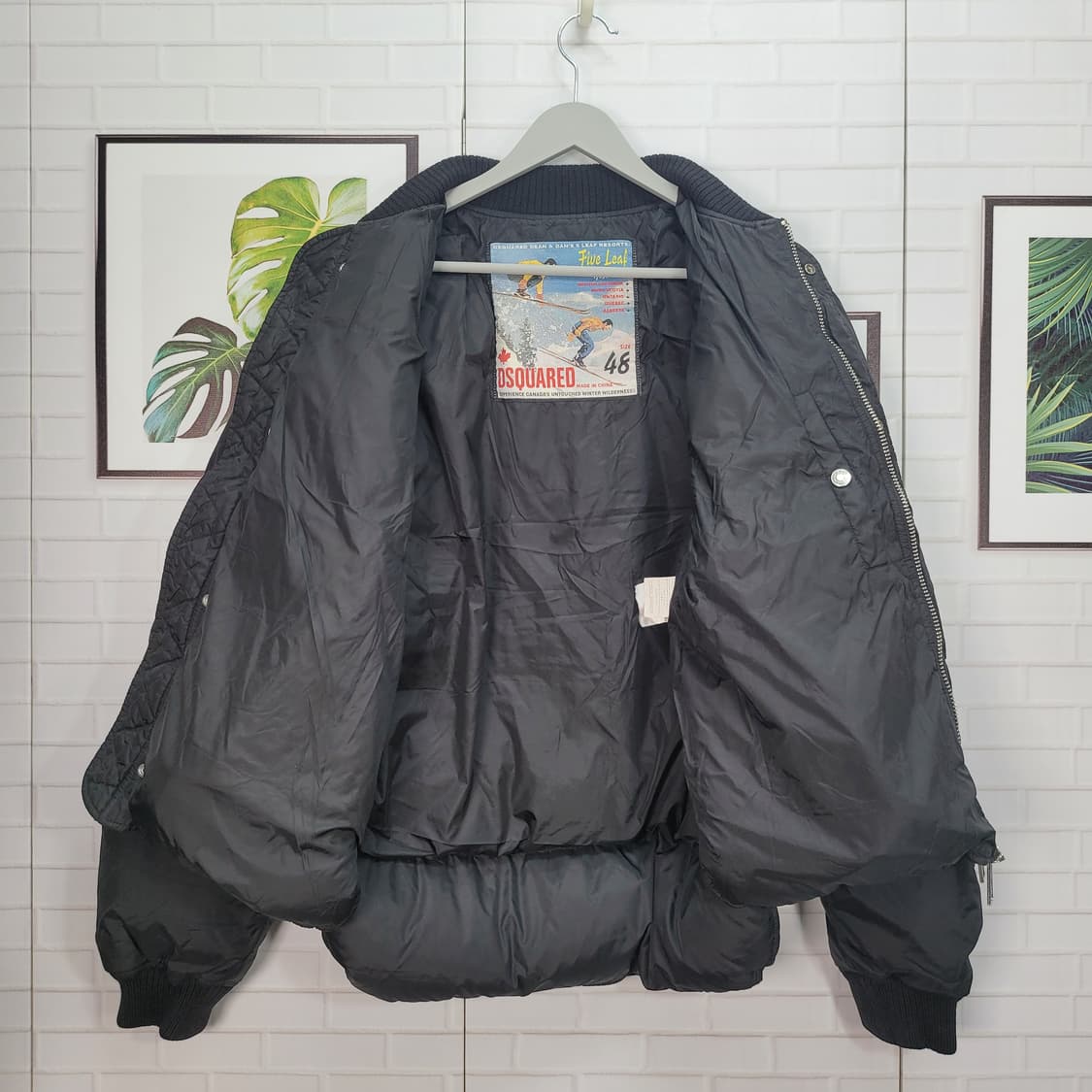 디스퀘어드 콤마이너 스틸로고 덕다운 숏 패딩 48사이즈 상품이미지5