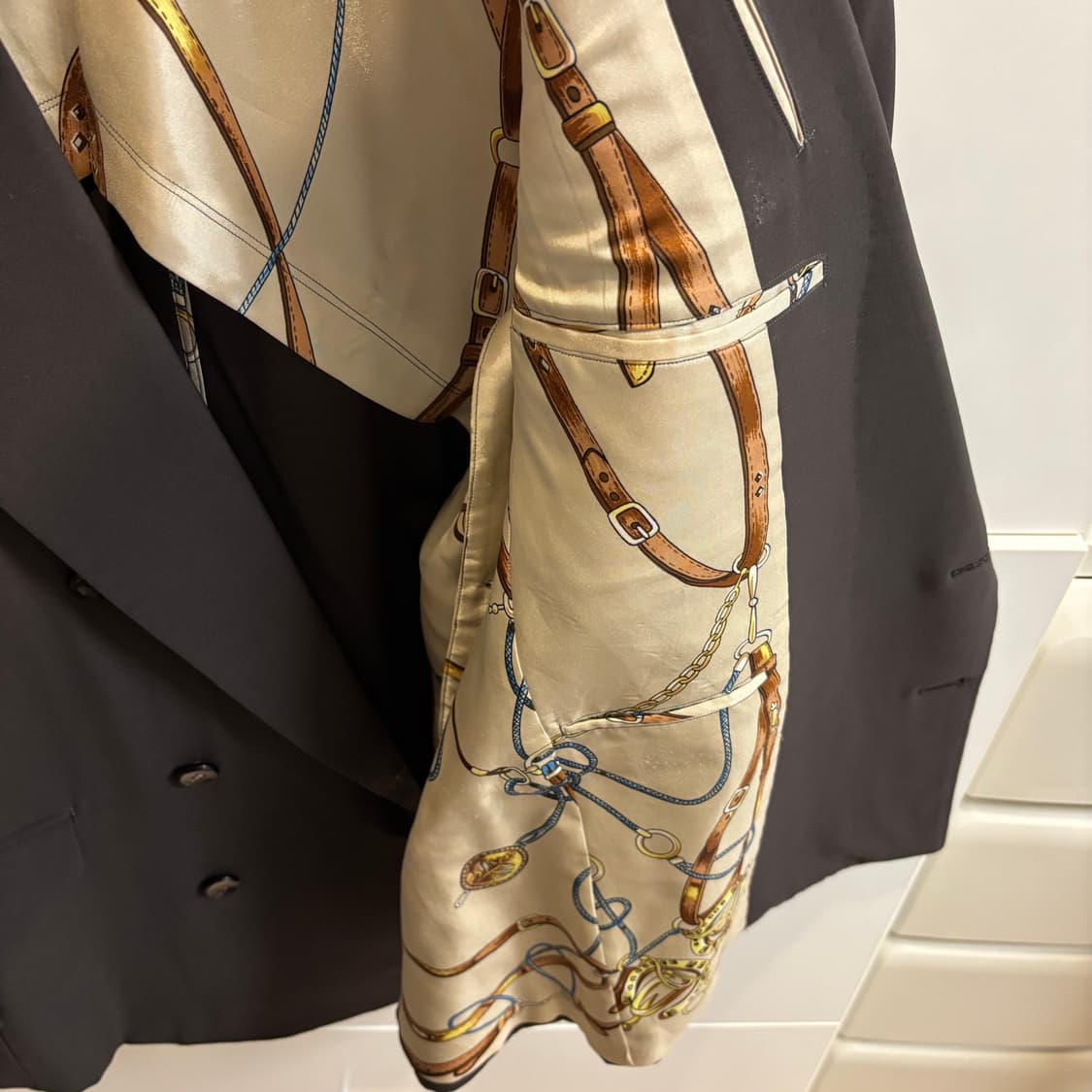 브라운 더블브레스트 명품 테일러 자켓 상품이미지5