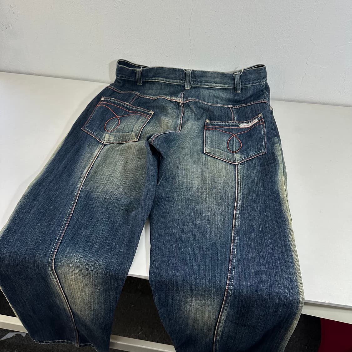 34 캘빈클라인 CK 진청 커브드 데님팬츠 상품이미지6