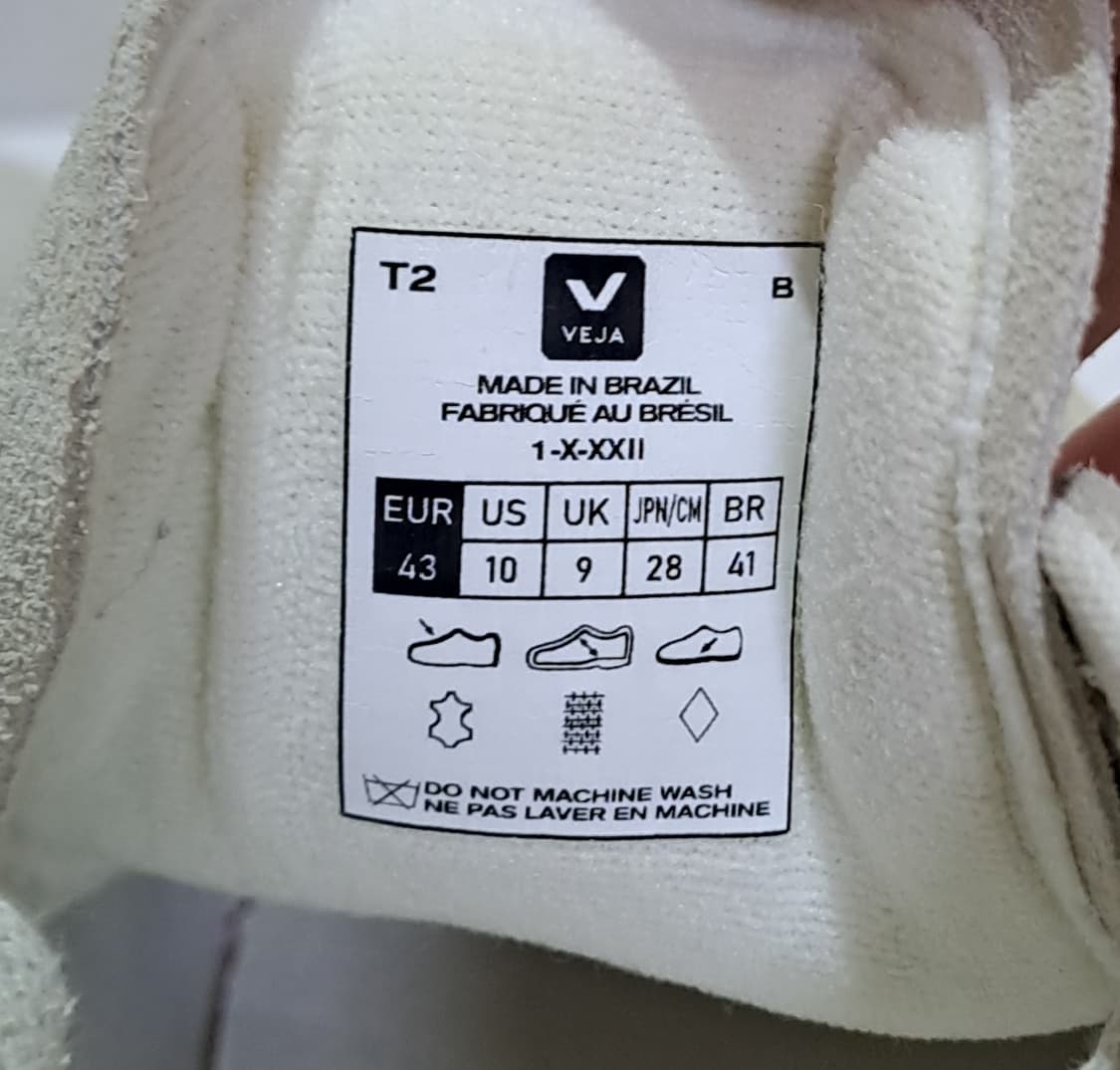 (택포) 프랑스 유기농 브랜드 베자 스웨이드 내츄럴화이트 280 B363 상품이미지9