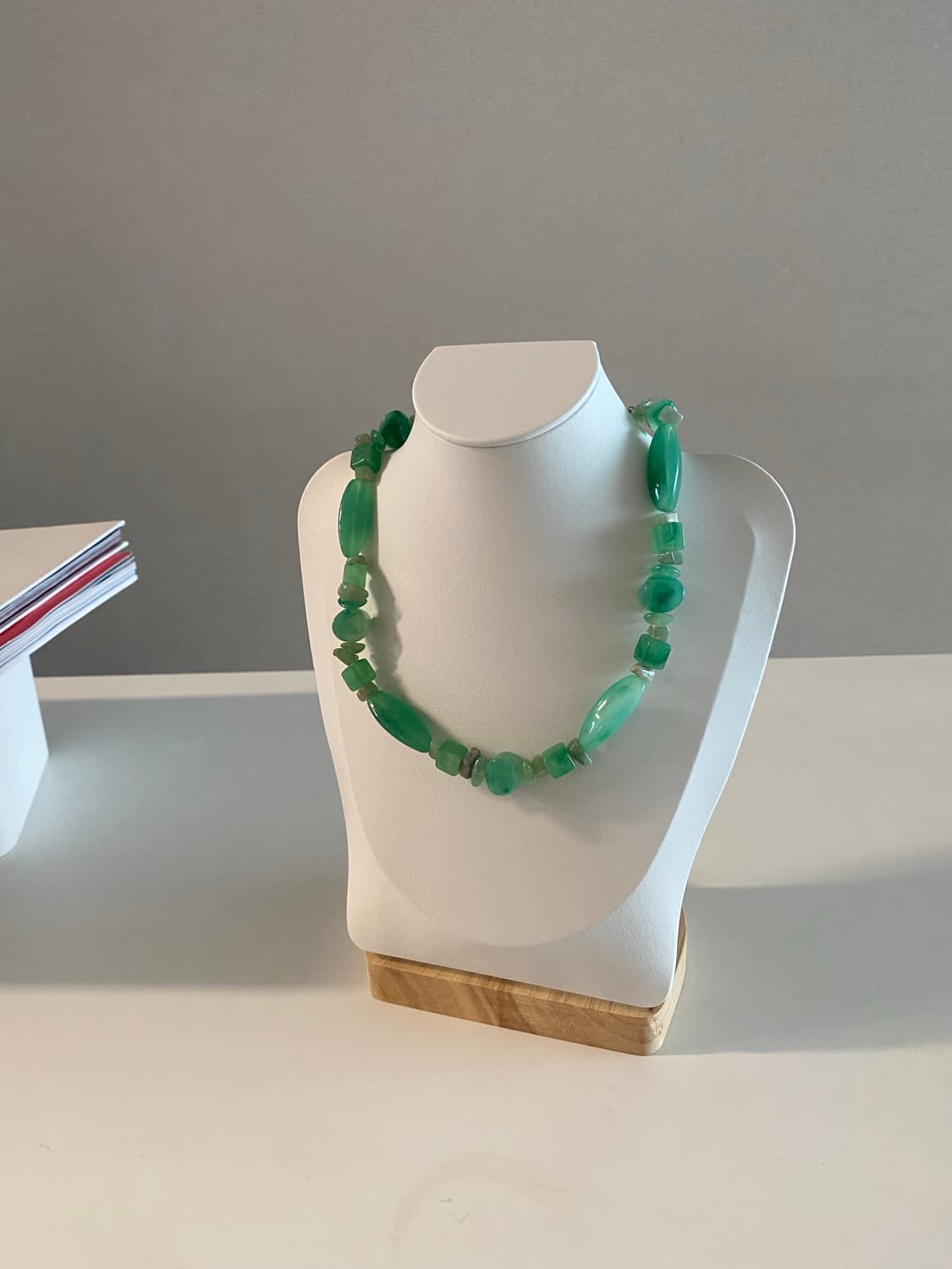 일본 빈티지 그린 비즈 목걸이 상품이미지7