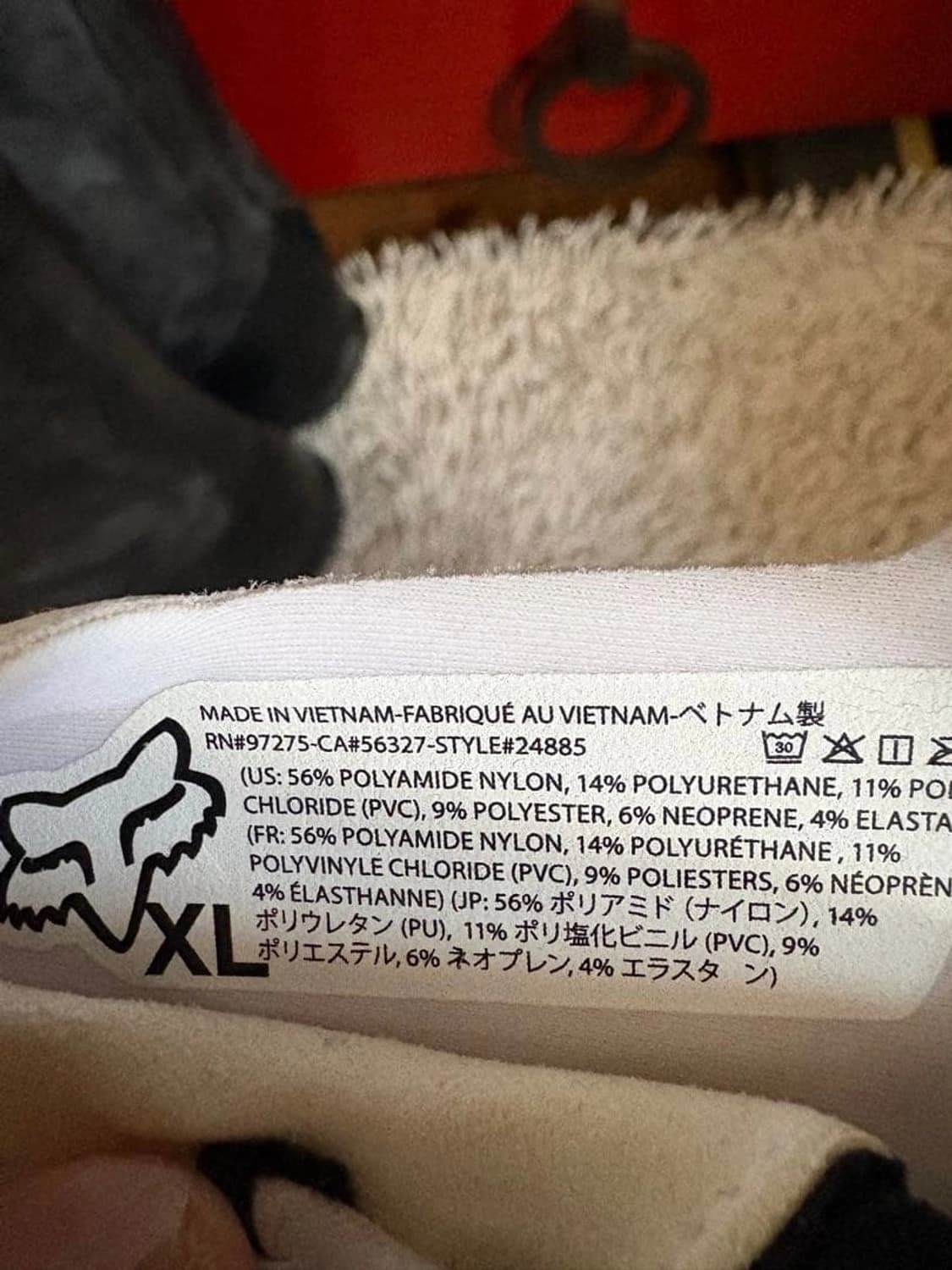 슈프림 x 혼다 x 폭스 레이싱 글러브 레드 상품이미지3