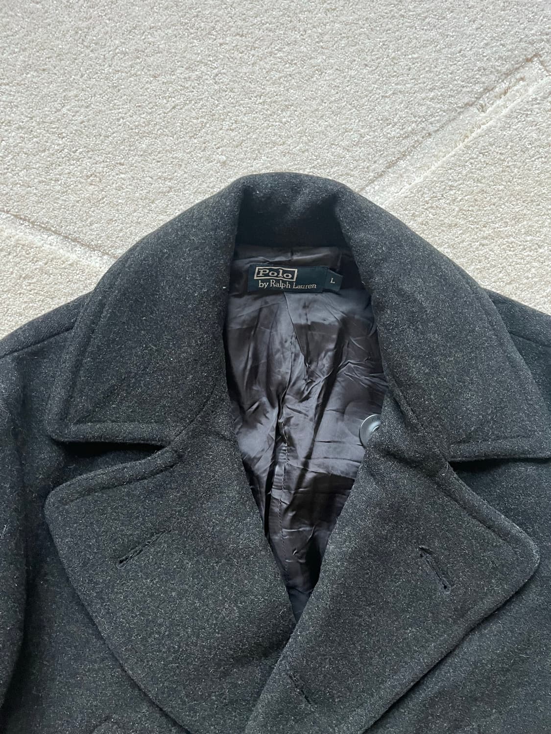 폴로 랄프로렌 헤비 멜튼울 피코트 (100-105) 상품이미지5