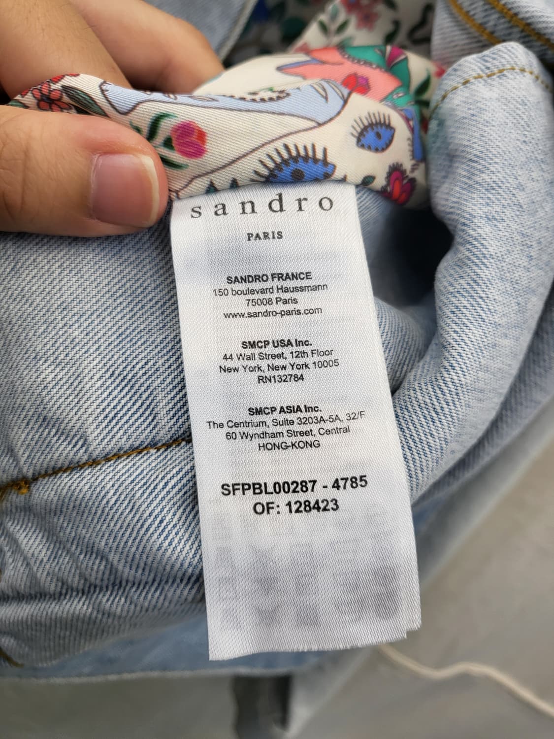 sandro 데님 청자켓 상품이미지6