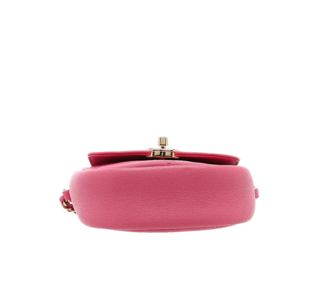 [S급] 샤넬 고트스킨 체인 메신저 크로스백 미니 핑크 판매합니다!!! 상품이미지4