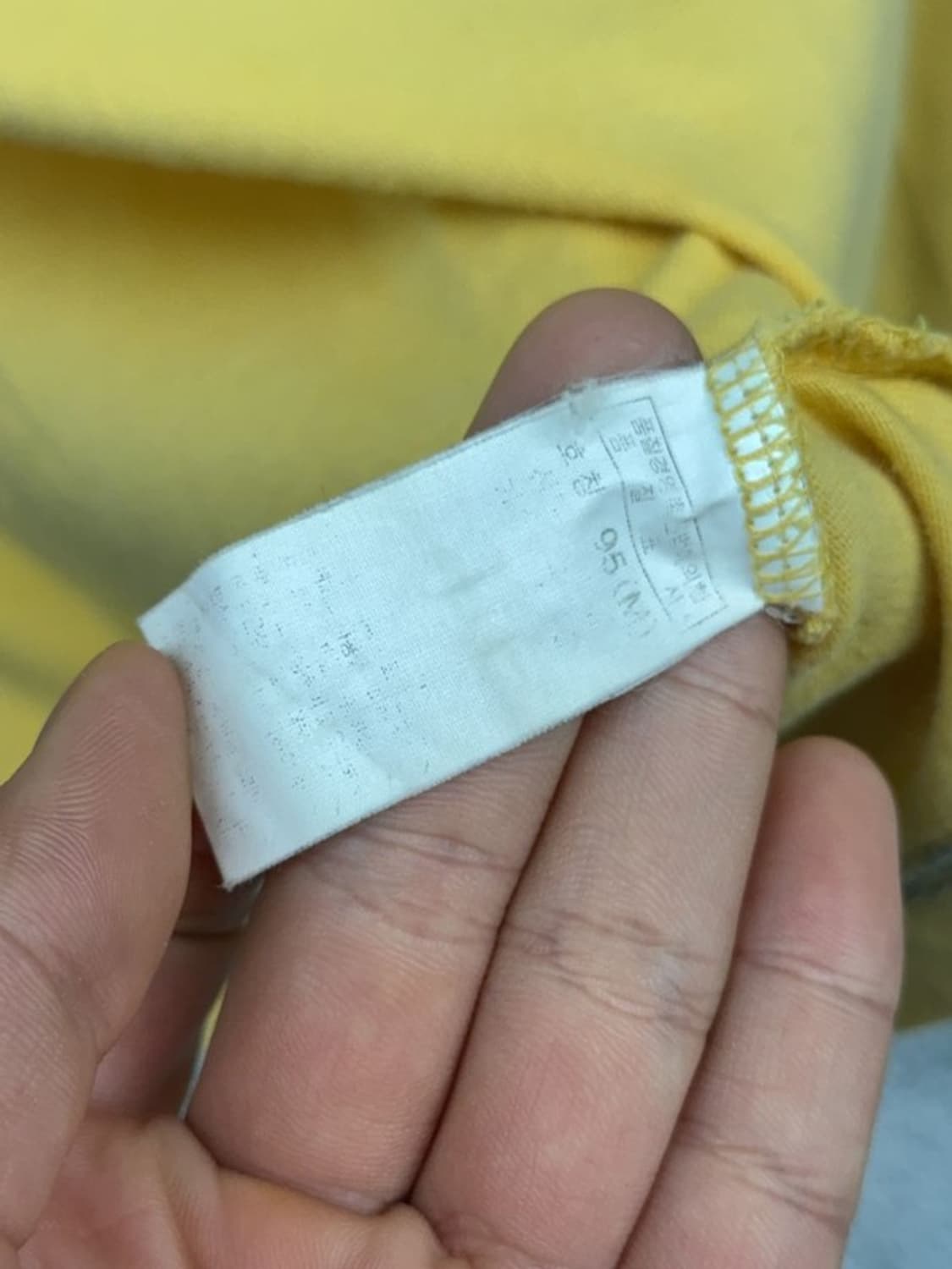 콜롬비아 빈티지 스펠 로고 프린팅 옐로우 긴팔티 95 (M) 상품이미지6