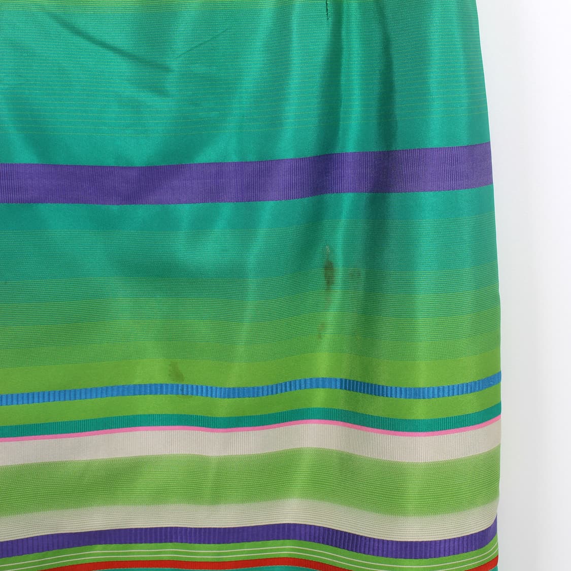 크리스찬 디올 Dior 빈티지 그린 스트라이프 실크 스커트 상품이미지5