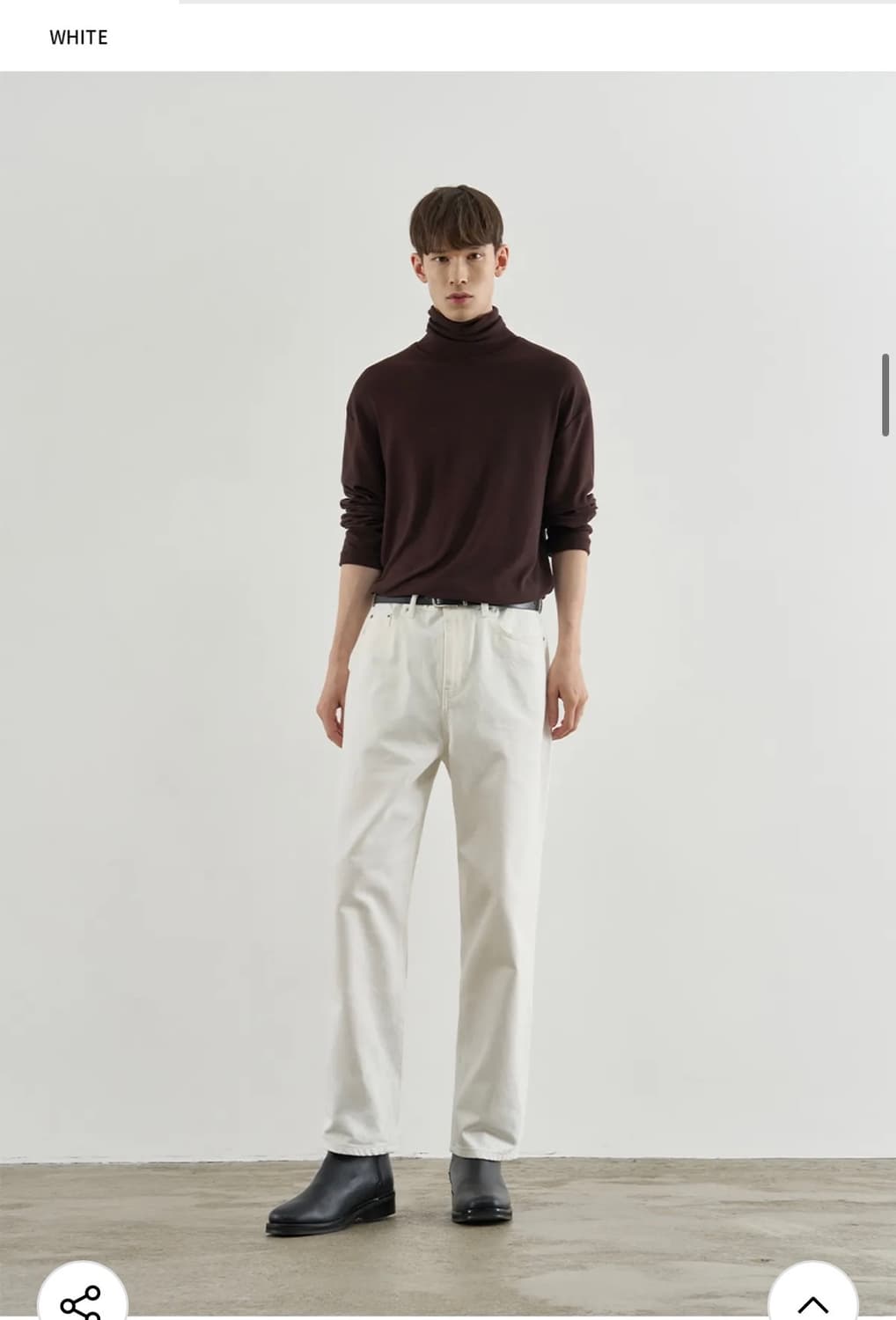 (새상품)(XL) 드로우핏 유주얼 스트레이트 데님 팬츠 [WHITE] 상품이미지3