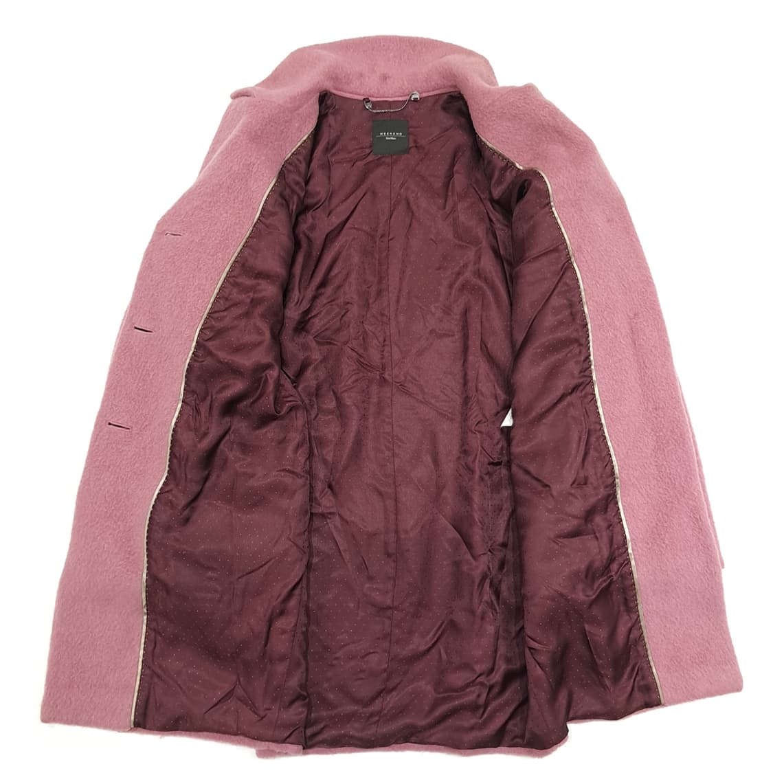 CN800W L 막스마라 위켄드 로즈핑크 알파카모헤어 블렌드 오버핏 코트 상품이미지4