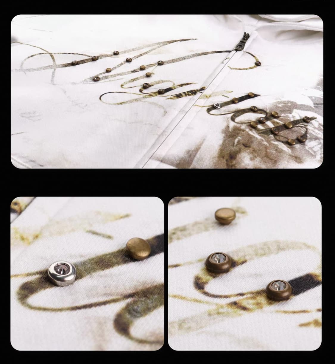 Gilded Letter Zip Hoodie 상품이미지3