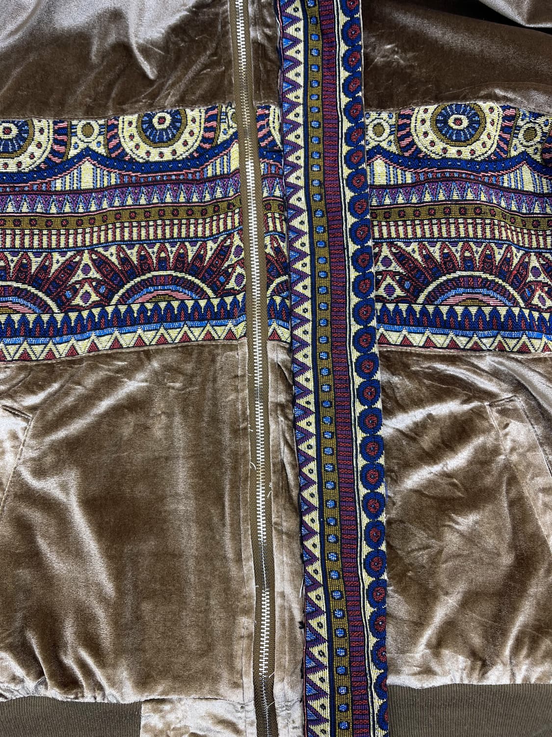 Two-Sided 에스닉 벨루어 봄버 자켓 상품이미지6