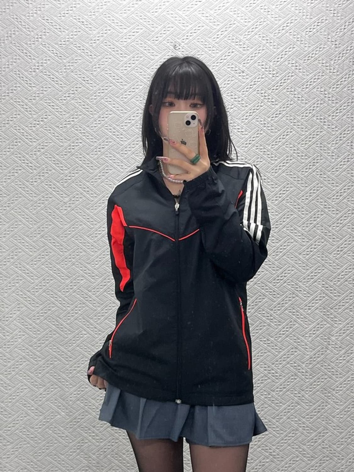 아디다스 Y2K 레트로 오렌지 배색 바람막이 자켓 95 C11695 상품이미지1