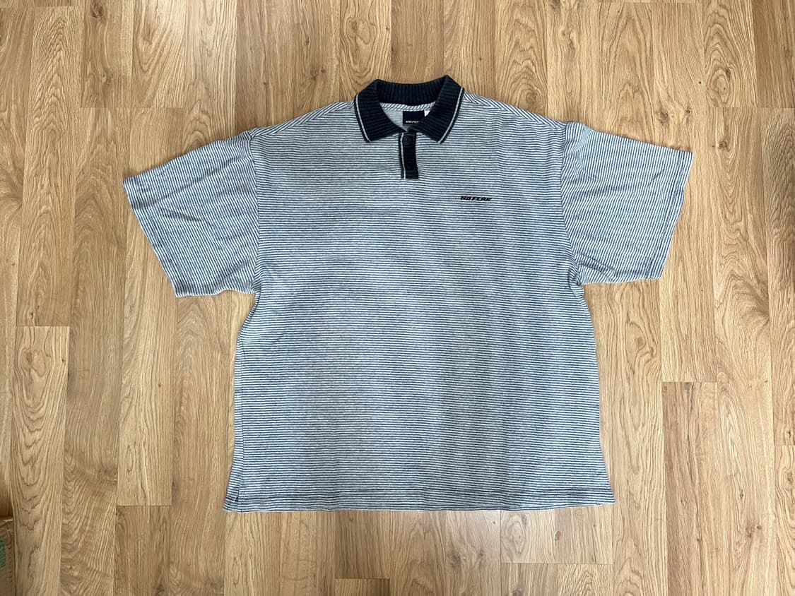 90s no fear 노피어 스트라이프 카라티 made in usa  상품이미지1