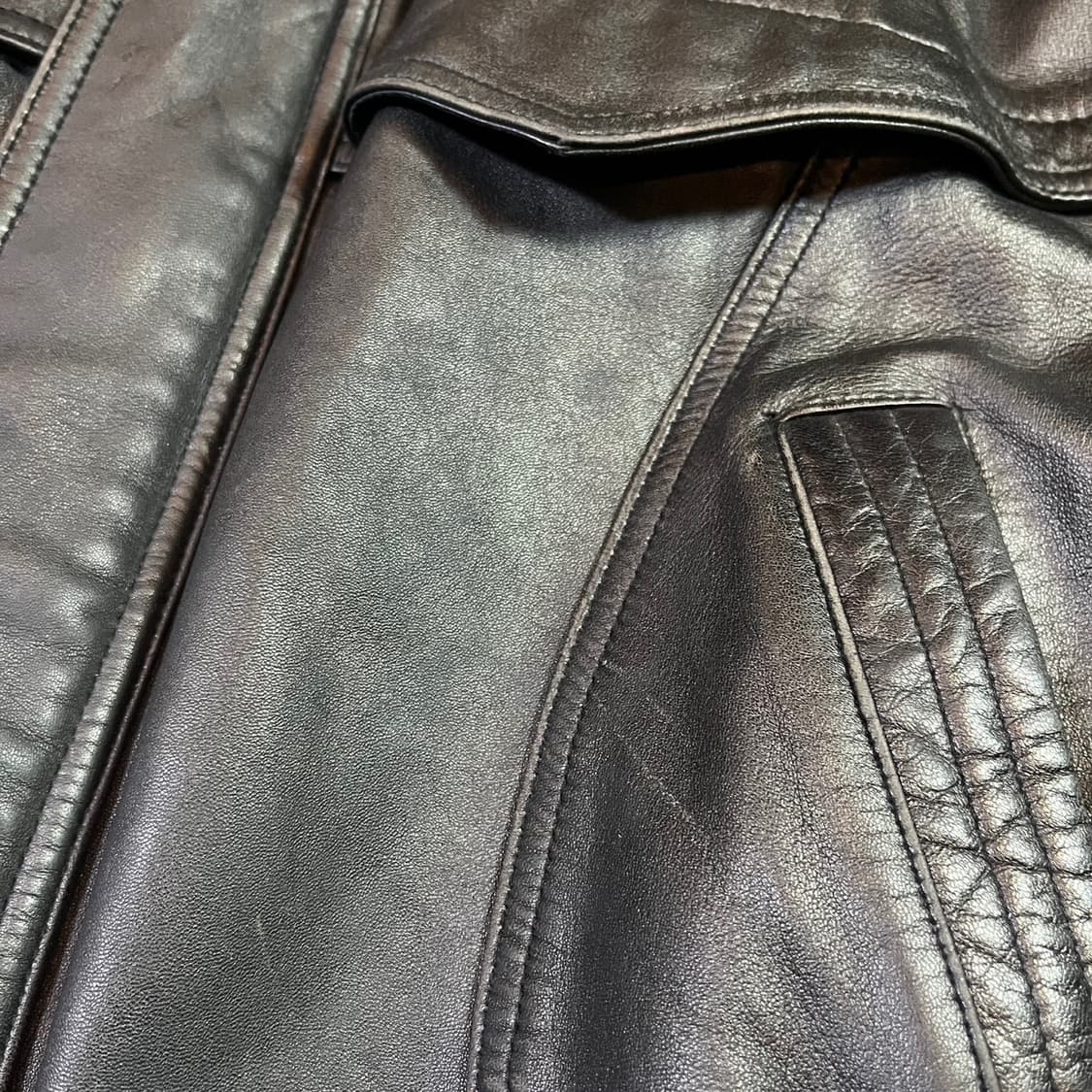 Vintage 빈티지 양가죽 봄버 자켓 상품이미지5