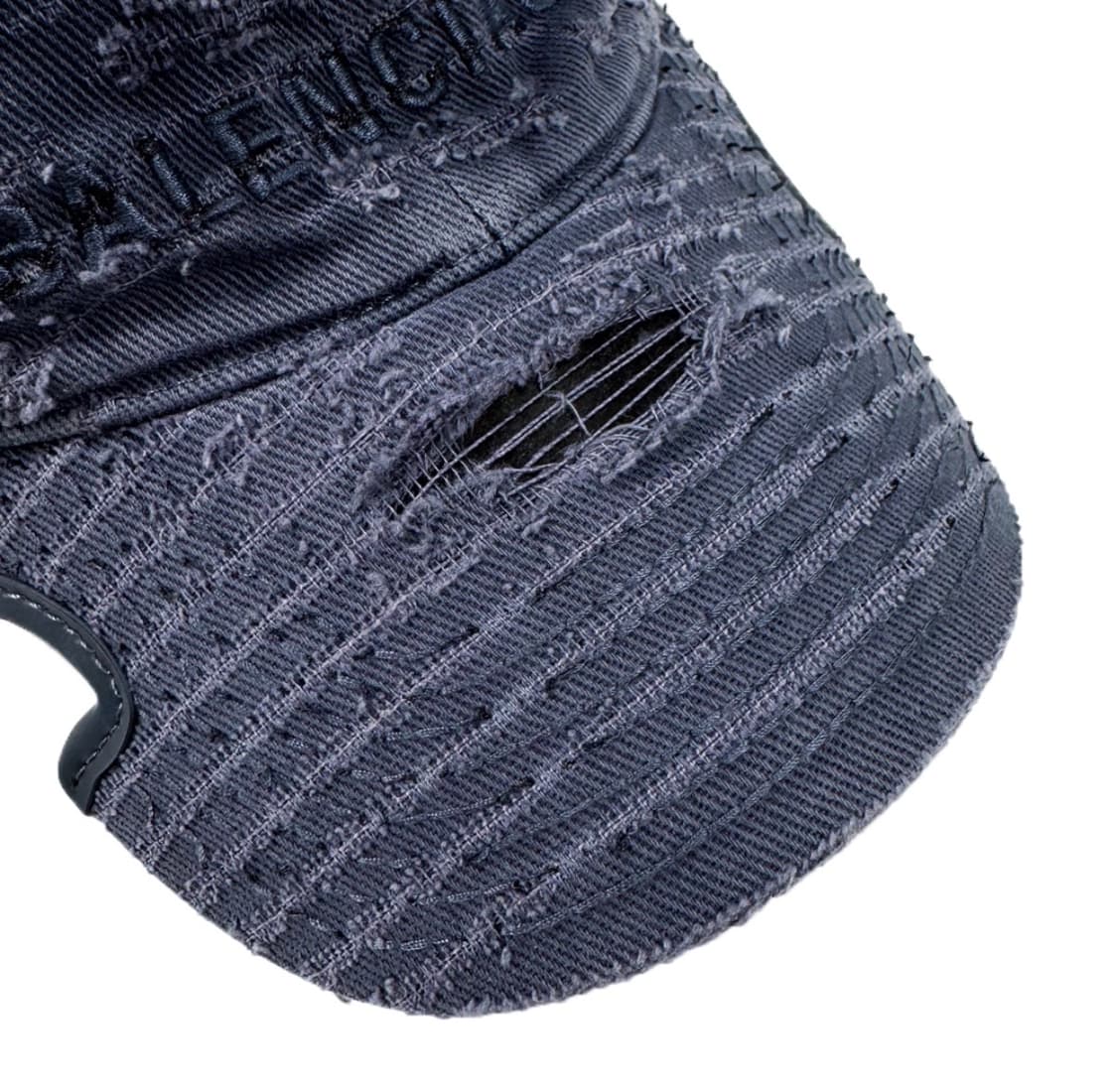 [M] 발렌시아가 23ss 데님 엠브로이드 디스트로이드 볼캡 모자 블루 상품이미지7