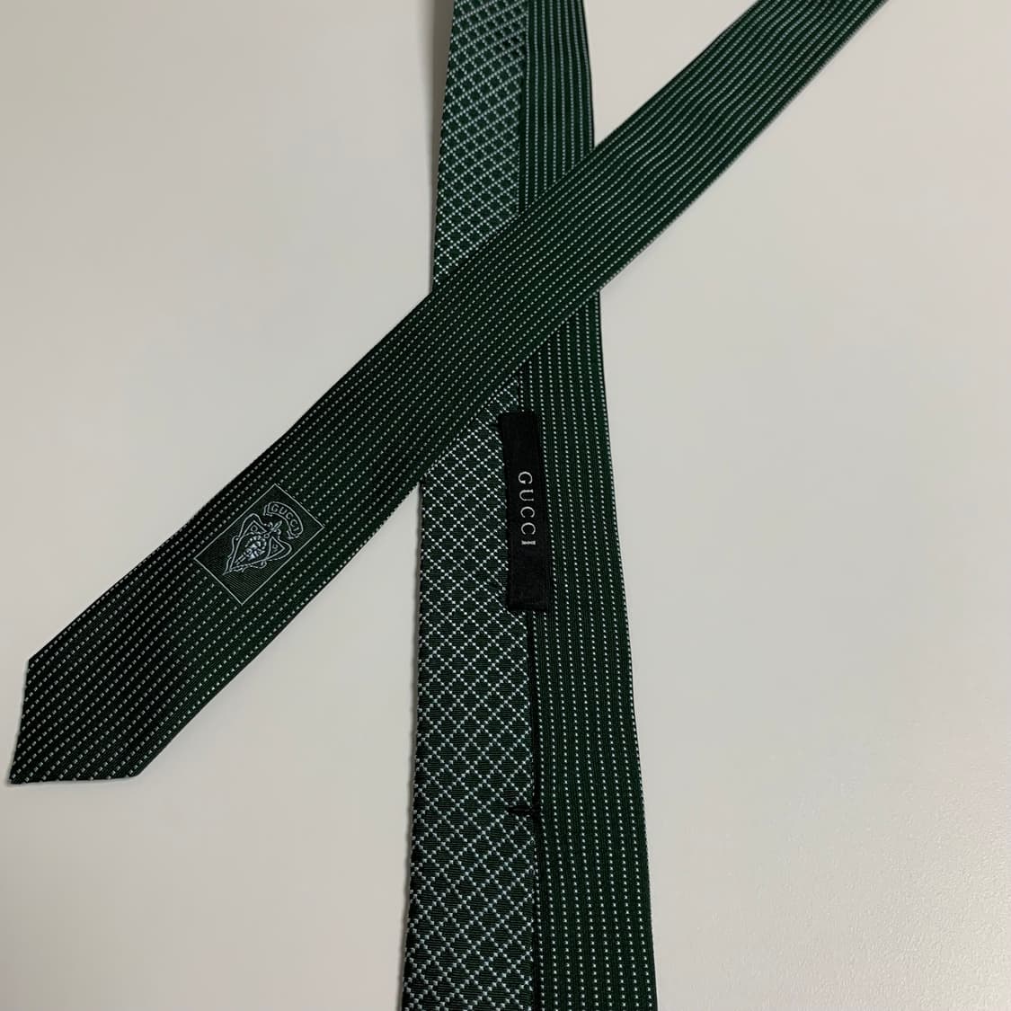 구찌(GUCCI) 슬림 내로우넥타이 명품클래식 그린컬러 최상급 5.6cm 상품이미지5
