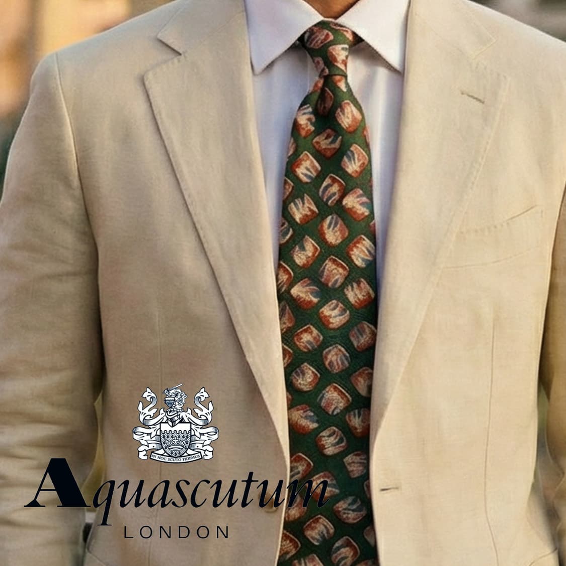 아쿠아스큐텀 실크 그린 패턴 넥타이 9.6cm B등급 A19321
 상품이미지1