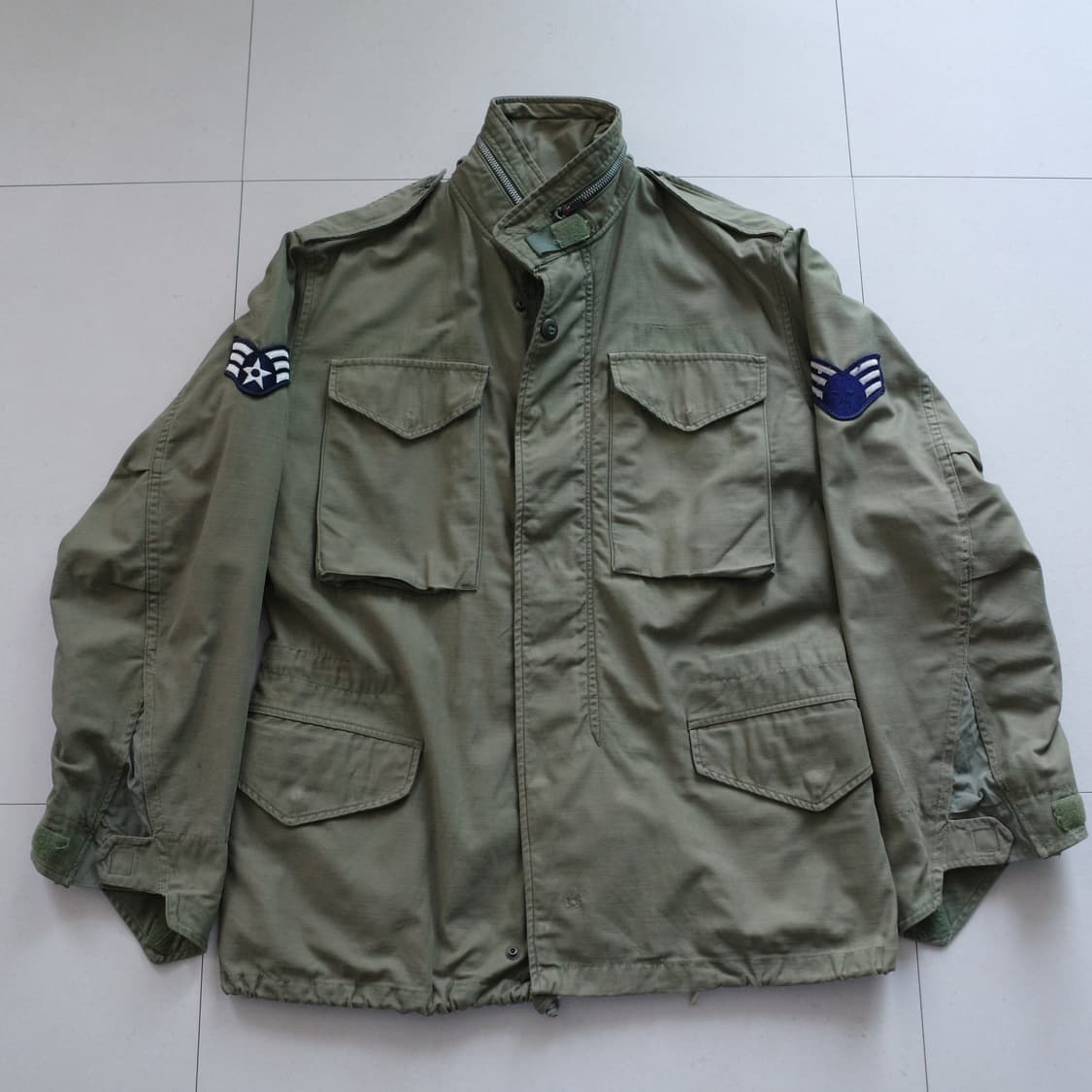 60s 미군 M-65 필드자켓 은색지퍼 2세대 USAF 배트남전 S-S 상품이미지1