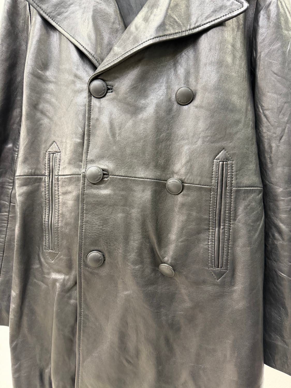 정품) rag&bone 랙앤본 블랙 여성 가죽 코트 4 상품이미지4