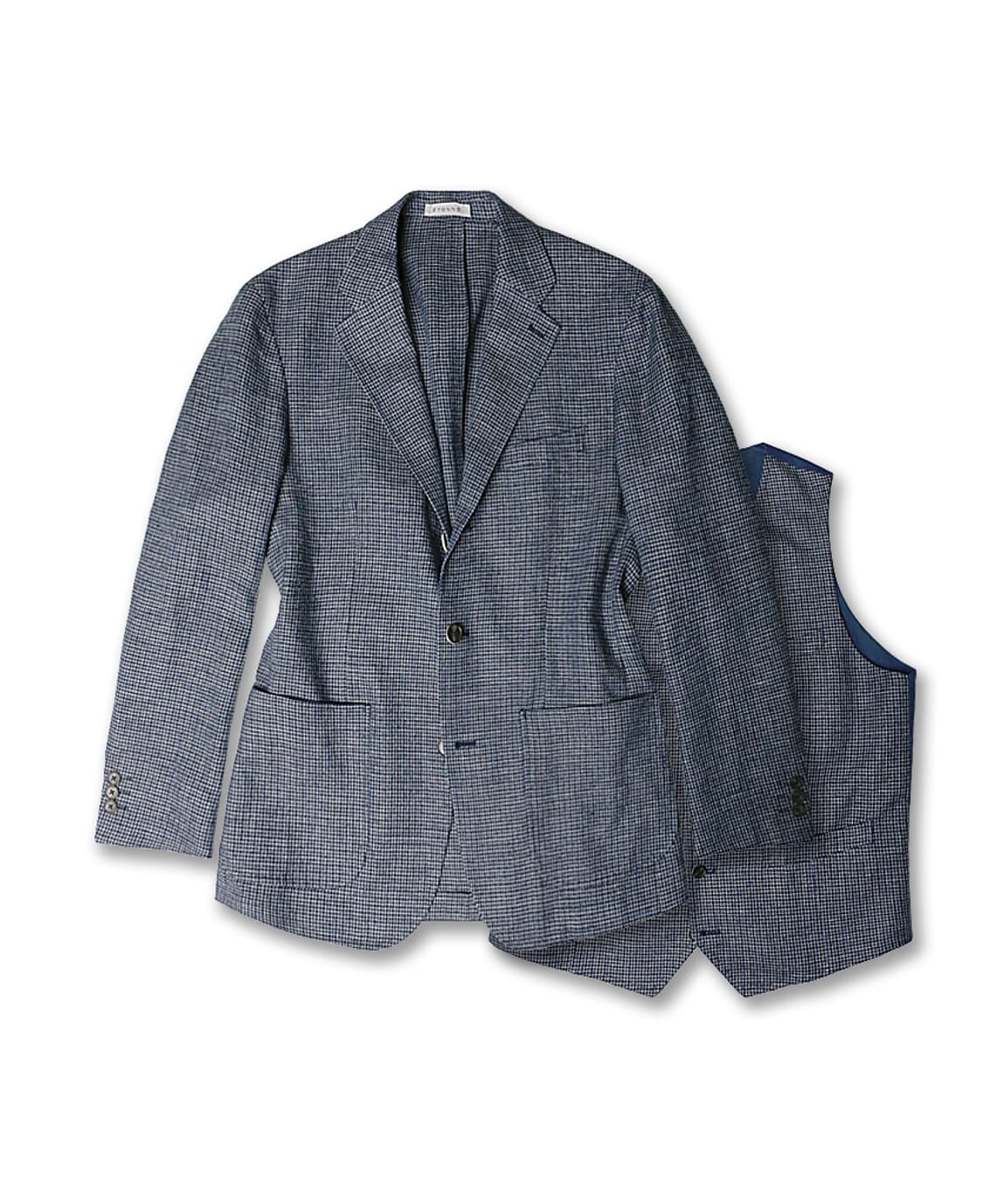 에토네 [Etonne] 스몰 체크 스포츠 자켓 & 조끼 베스트 상품이미지1