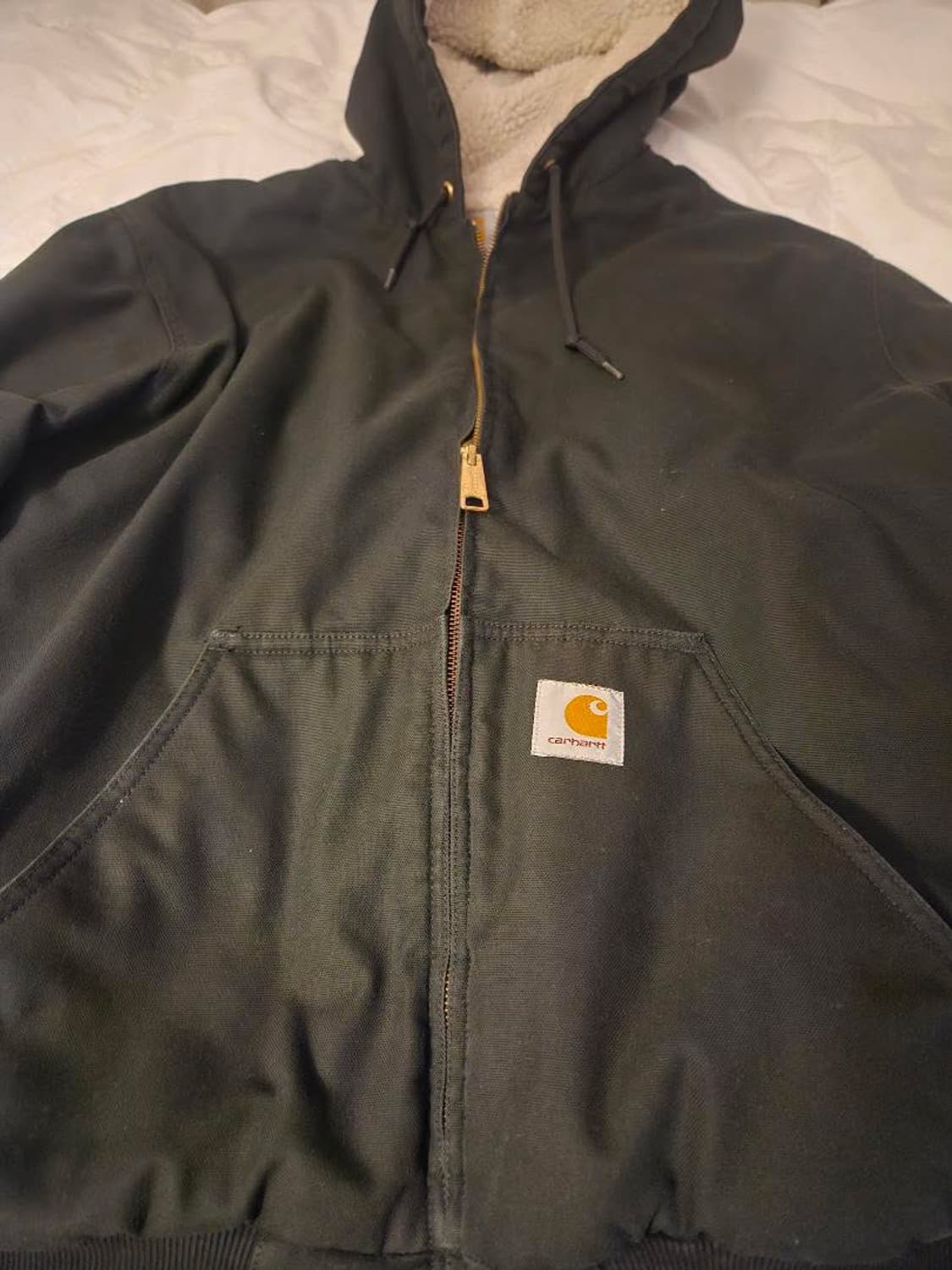 희귀 매물 양털 칼하트 후드집업 상품이미지1