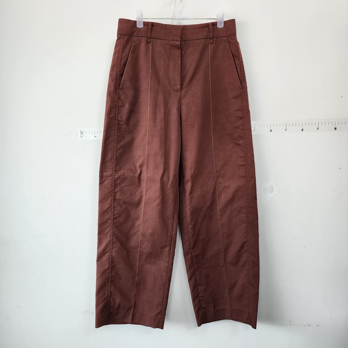 시스템 와이드 브라운 면바지 상품이미지1