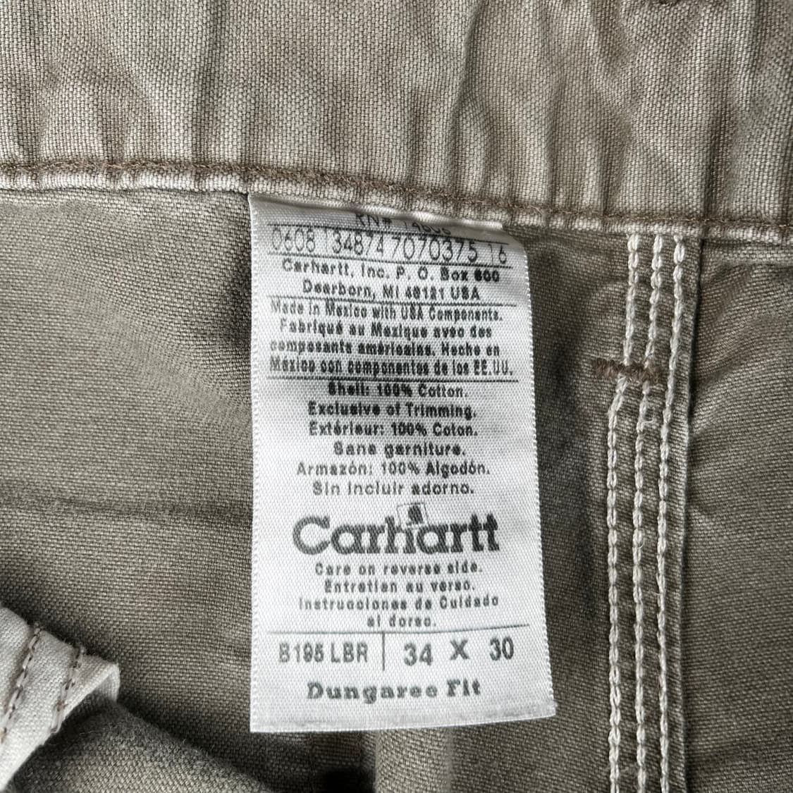빈티지 칼하트 라이트웨이트 더블니 워크팬츠 B195LBR 상품이미지4