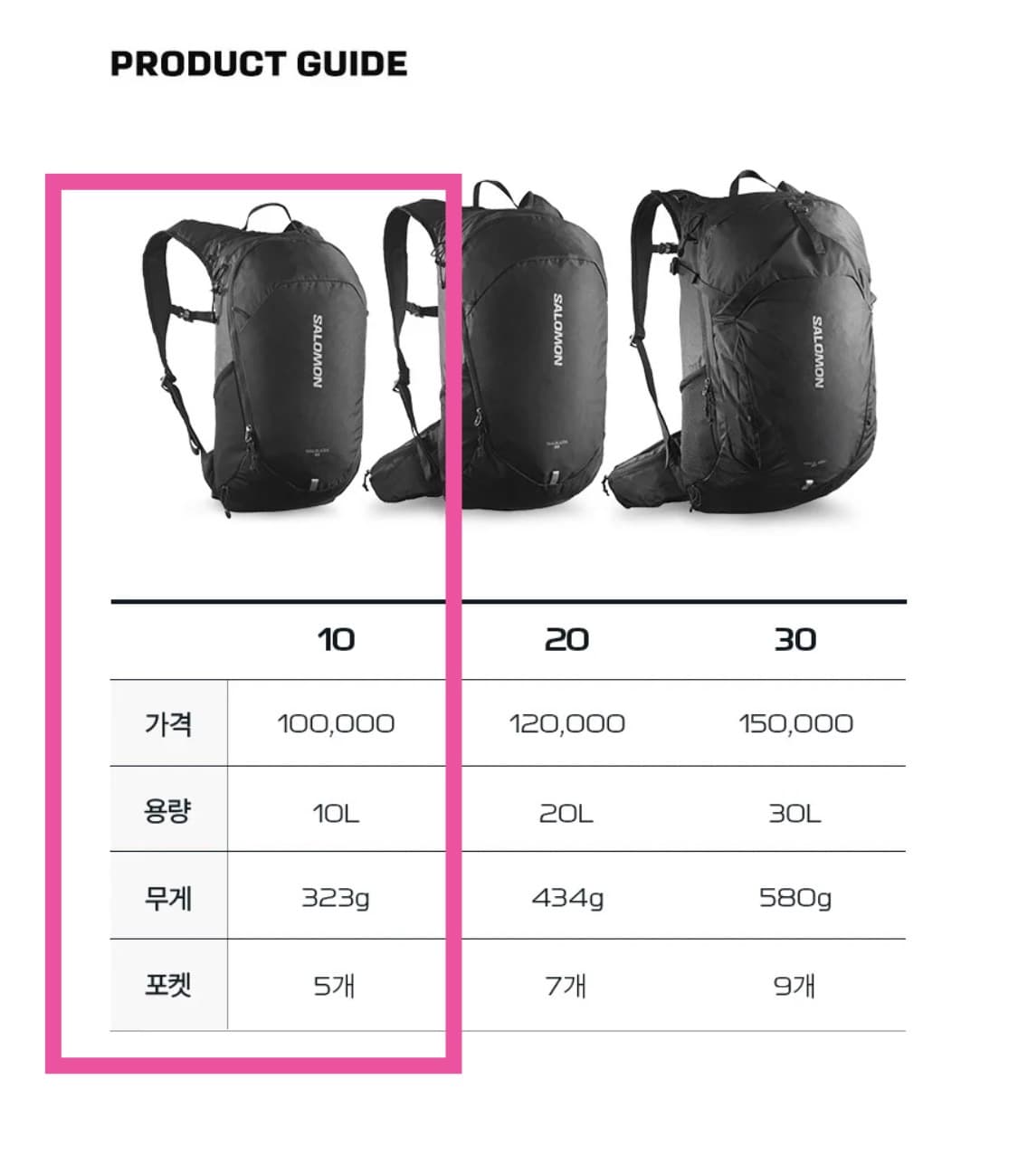 살로몬 10L 백팩 상품이미지5