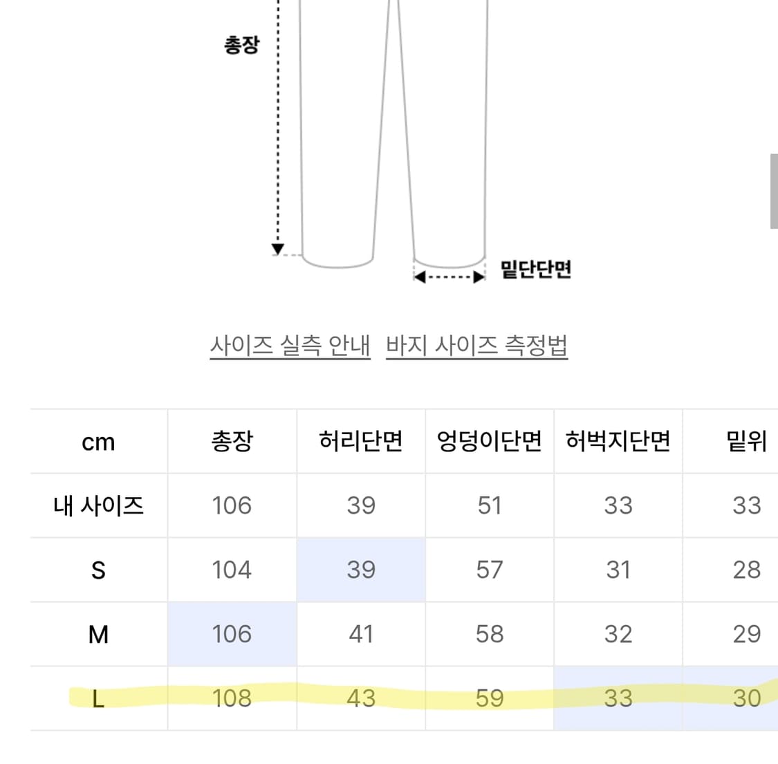 [ 미착용 택포⭕️ ] 파르티멘토 빈티지 카고 팬츠 L 데릭 상품이미지3