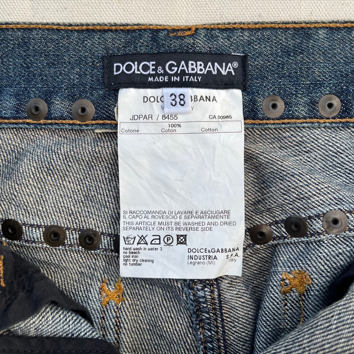 돌체앤가바나 하와이안 자수 플레어 데님 팬츠 상품이미지5