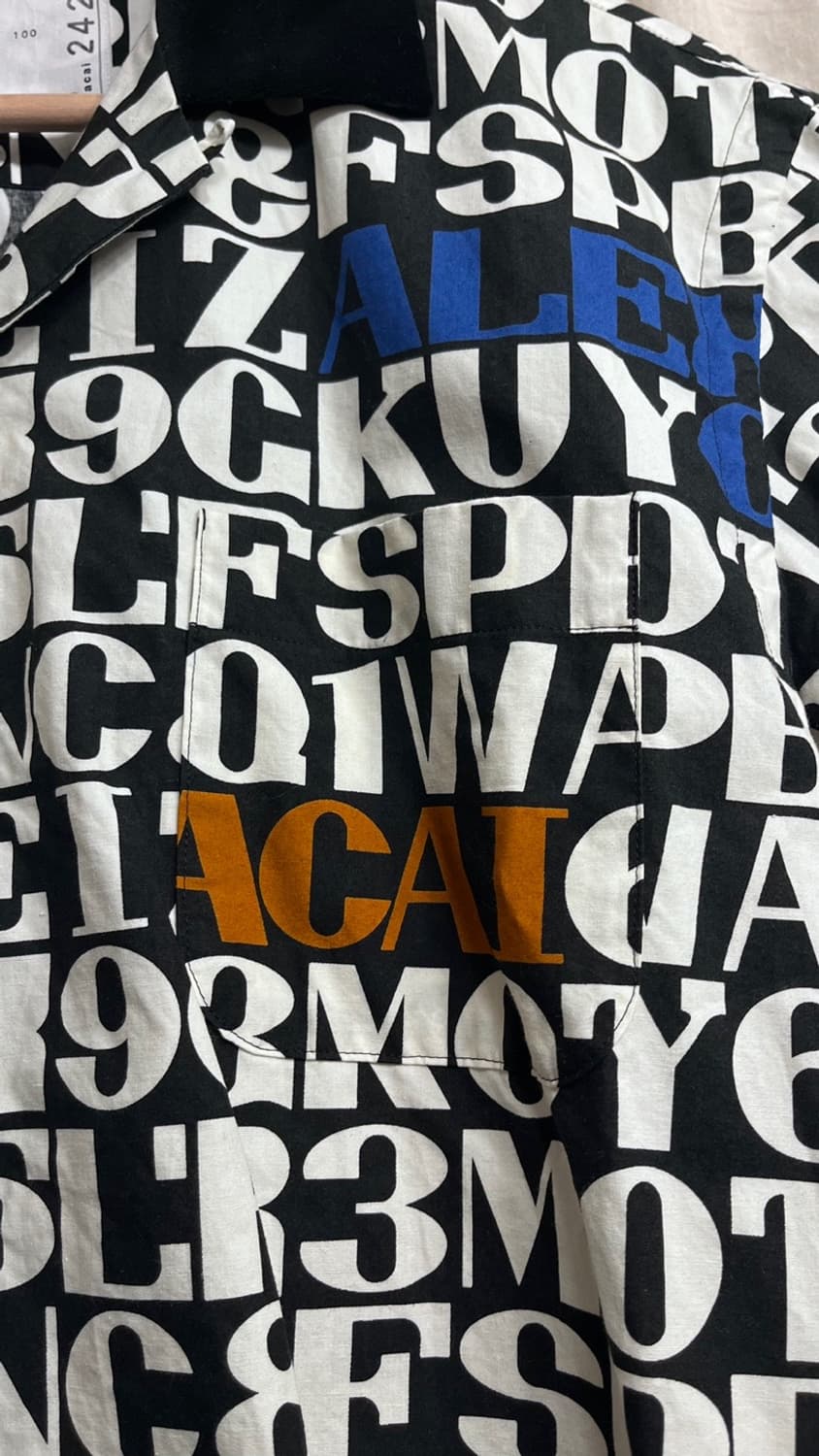SACAI 사카이 그래픽 벨벳 카라 오픈카라셔츠 1 상품이미지3