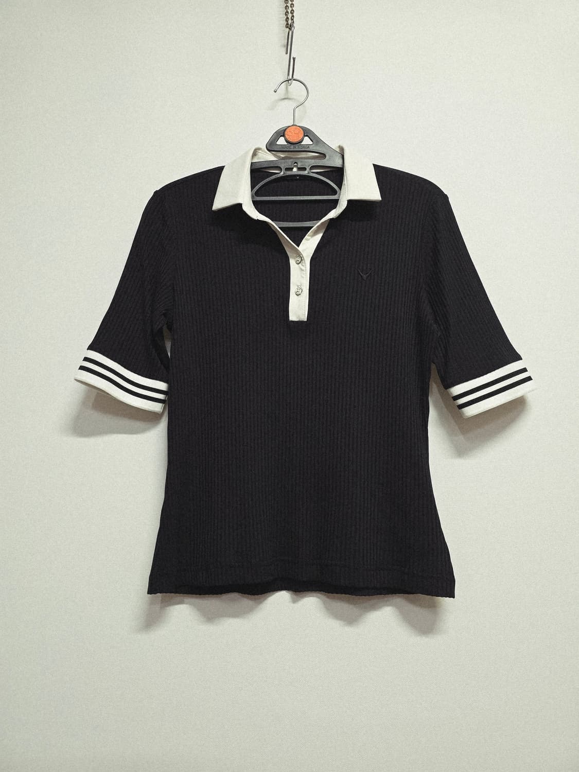 겔러웨이 블랙  니트 카라 티셔츠95 상품이미지1