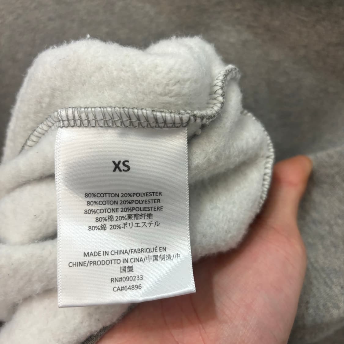 에센셜 피어오브갓 오버핏 그레이 후드티 XS 상품이미지8