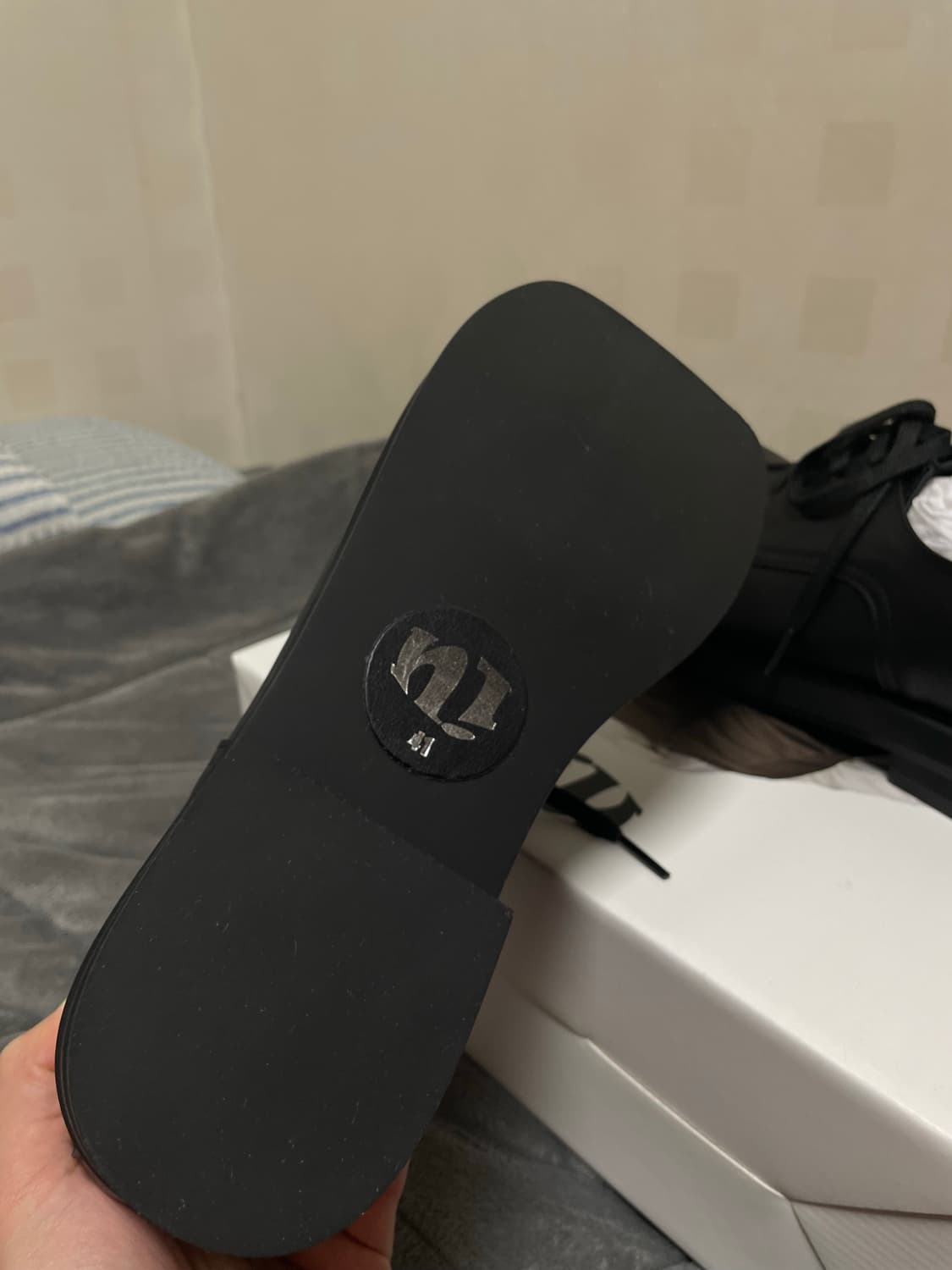 41size) 노아이디어 오버사이즈 스퀘어토 더비 슈즈 상품이미지6