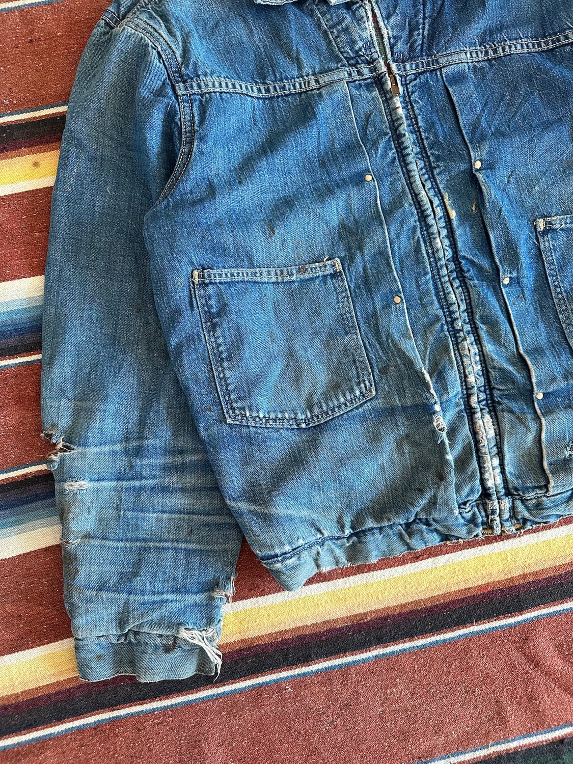 50s USA 빈티지 몽고메리워드 101 2세대 셀비지 데님 자켓 rrl 상품이미지2