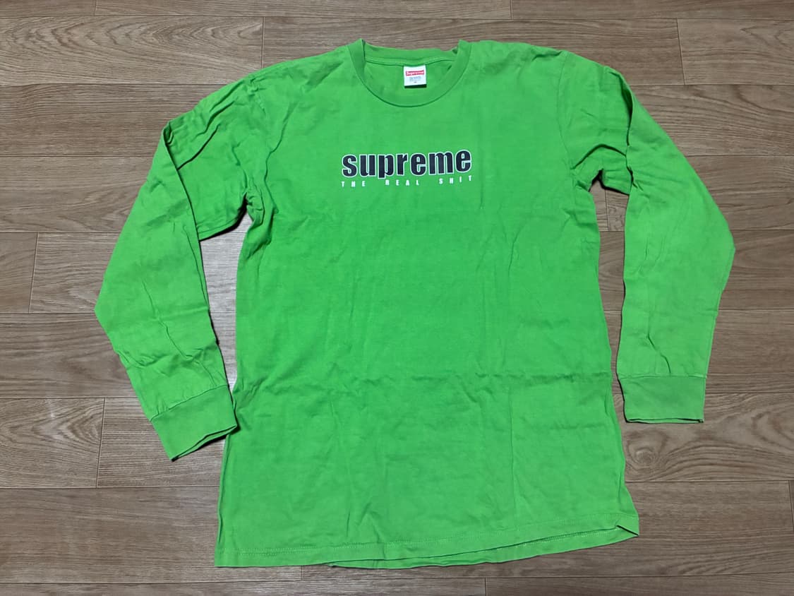 M) 슈프림 롱슬리브 긴팔 그린 상품이미지1