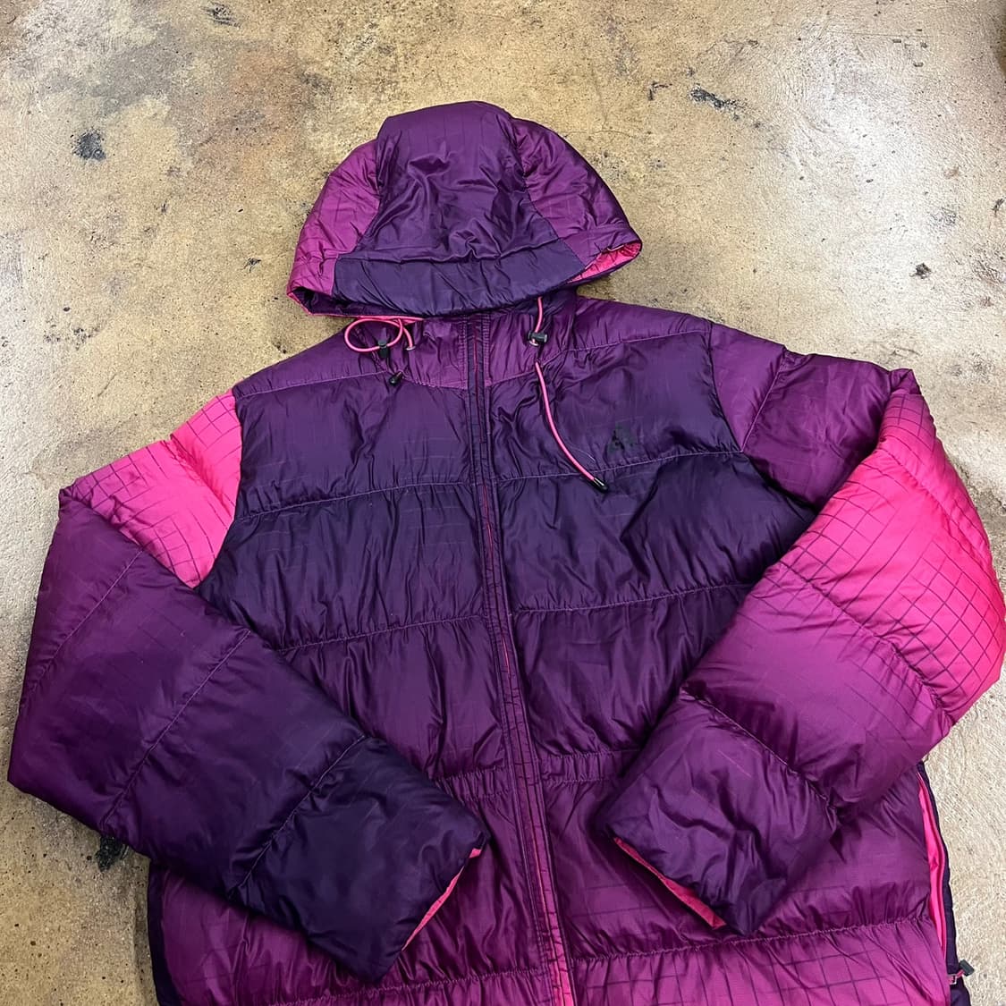 [정품/L] 나이키 acg 보라 핑크 배색 후드 패딩 점퍼 b16 상품이미지1