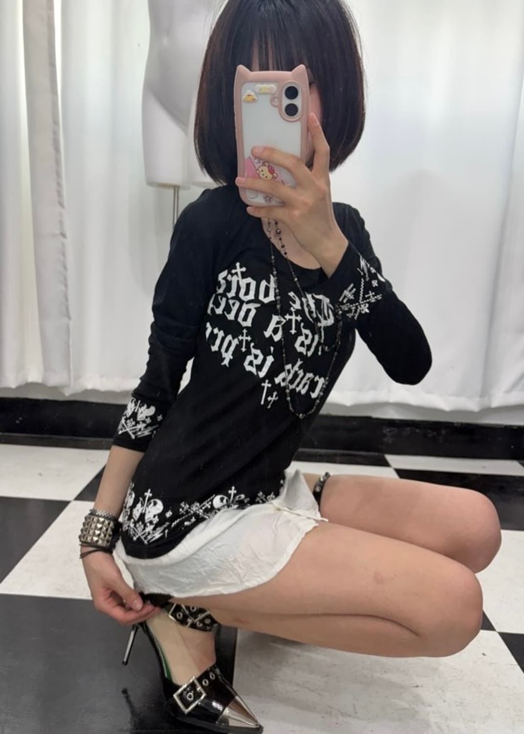 🎸스컬 프린팅 롱슬리브🎸 상품이미지3