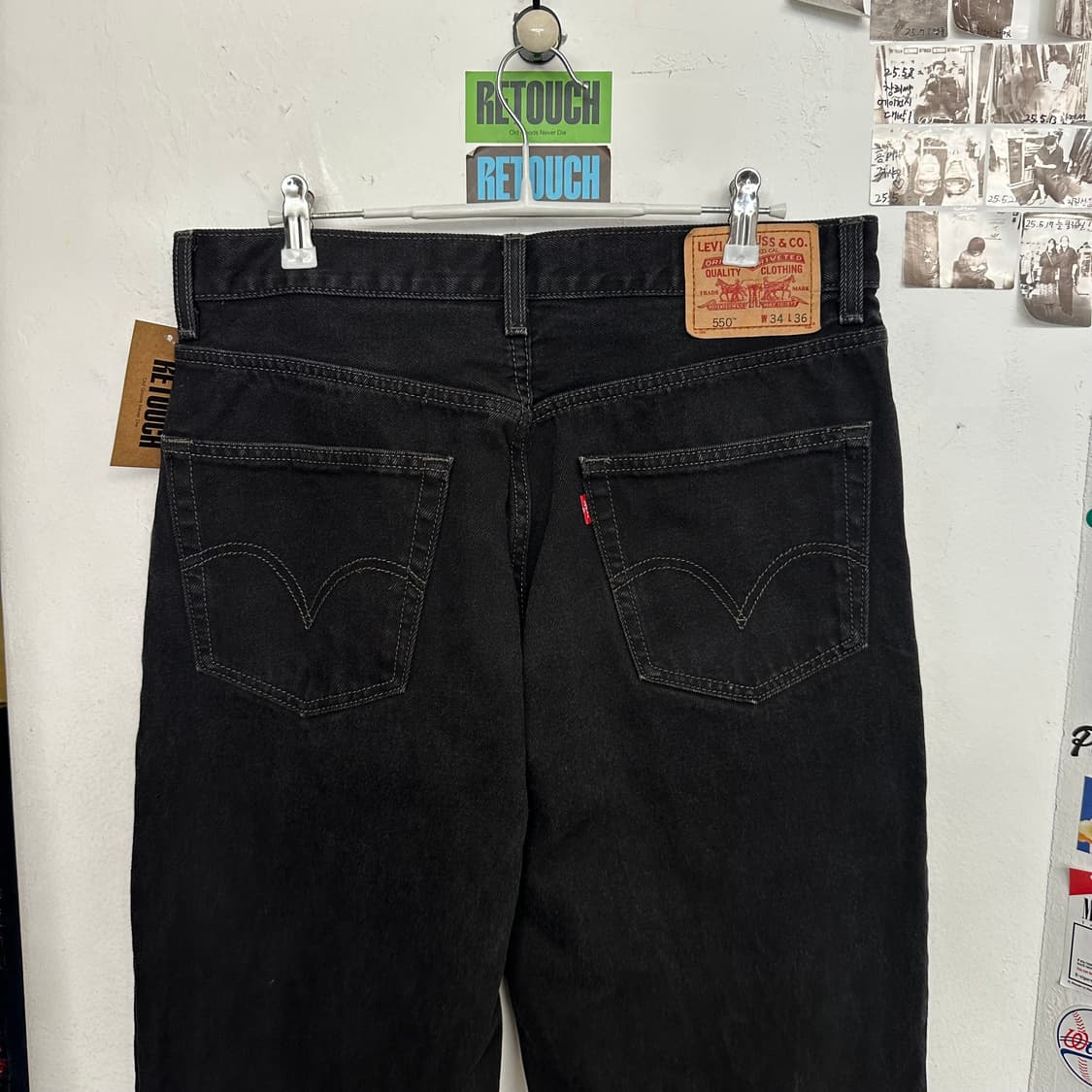 00’s 리바이스 550 릴렉스핏 블랙진 상품이미지5