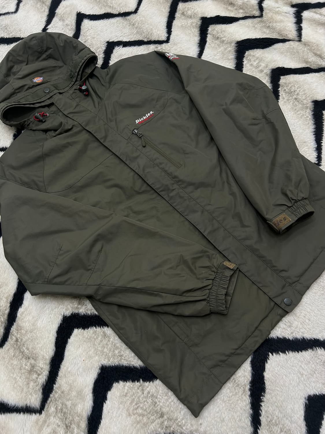 [L]디키즈 후드 바람막이/카키 상품이미지2