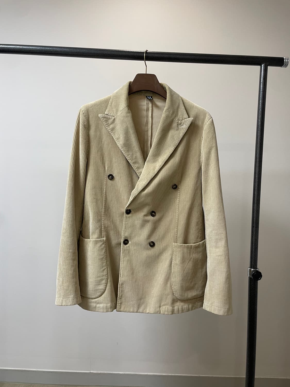 (54) Bagutta 바구따 아이보리 코듀로이 더블 자켓 상품이미지1