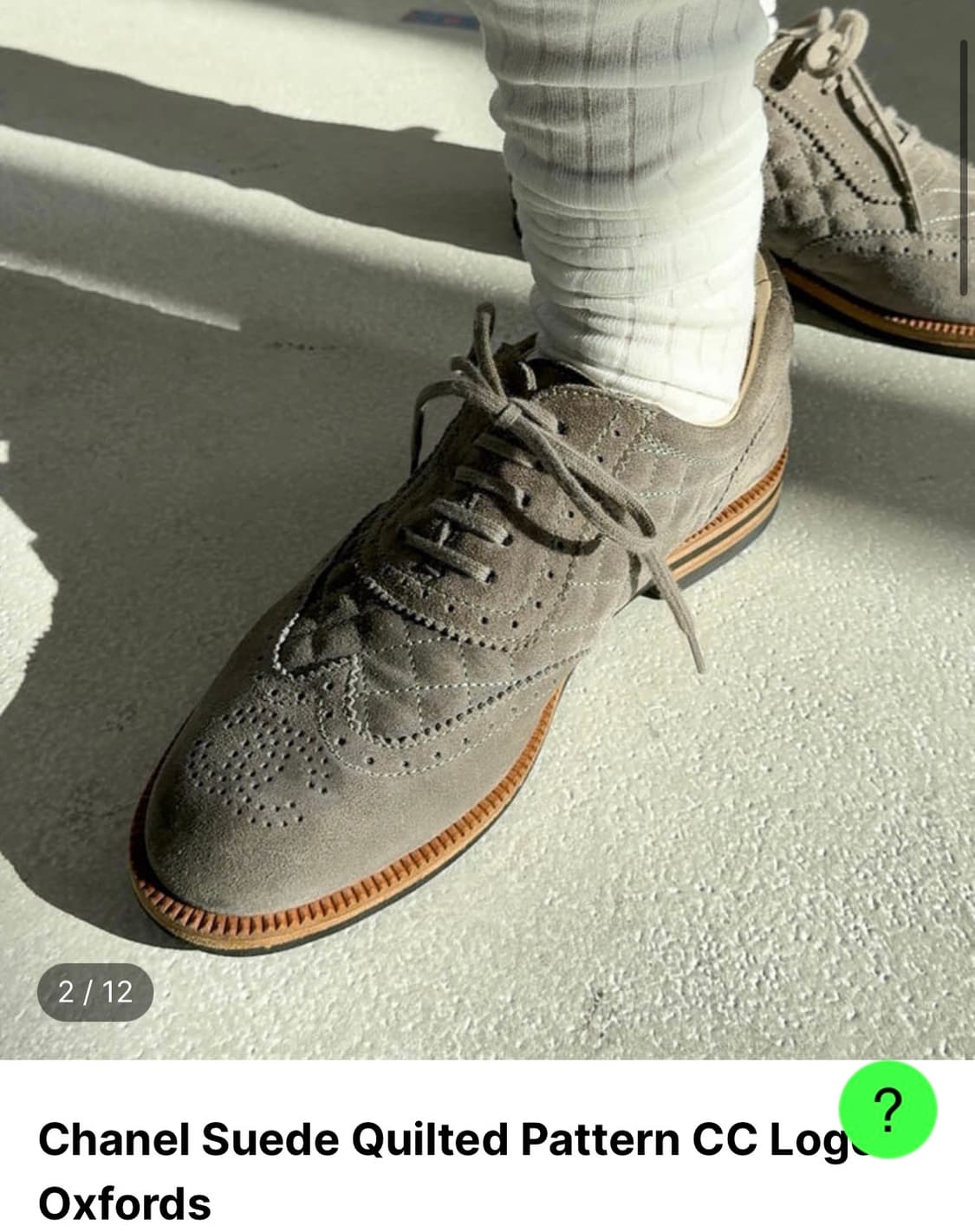 샤넬 스웨이드 옥스퍼드 37사이즈 상품이미지3