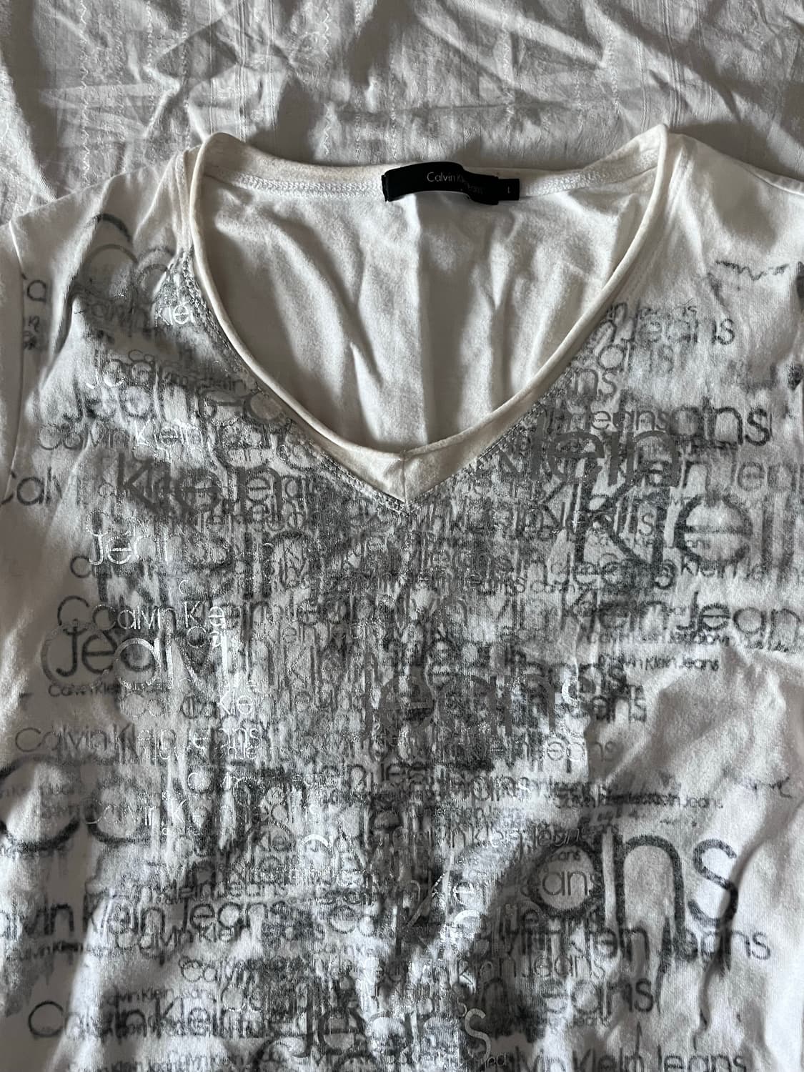 Calvin Klein Jeans Logo Print T-Shirt 상품이미지3