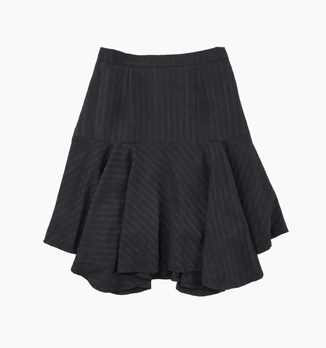 스트라이프 블랙 미디스커트 상품이미지1