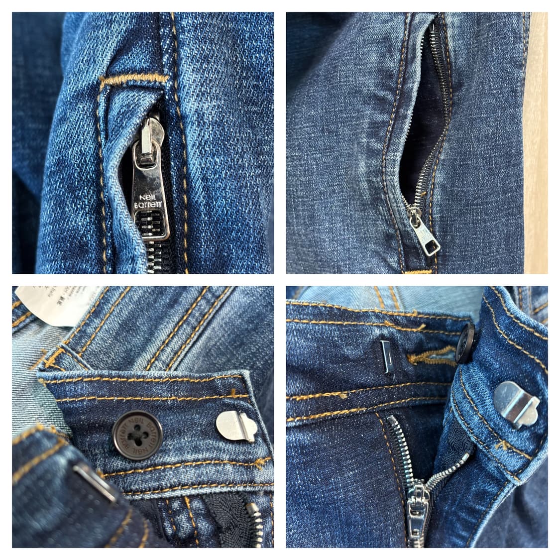 닐바렛 6포켓 인디고 데님팬츠48/32“/중청 상품이미지7