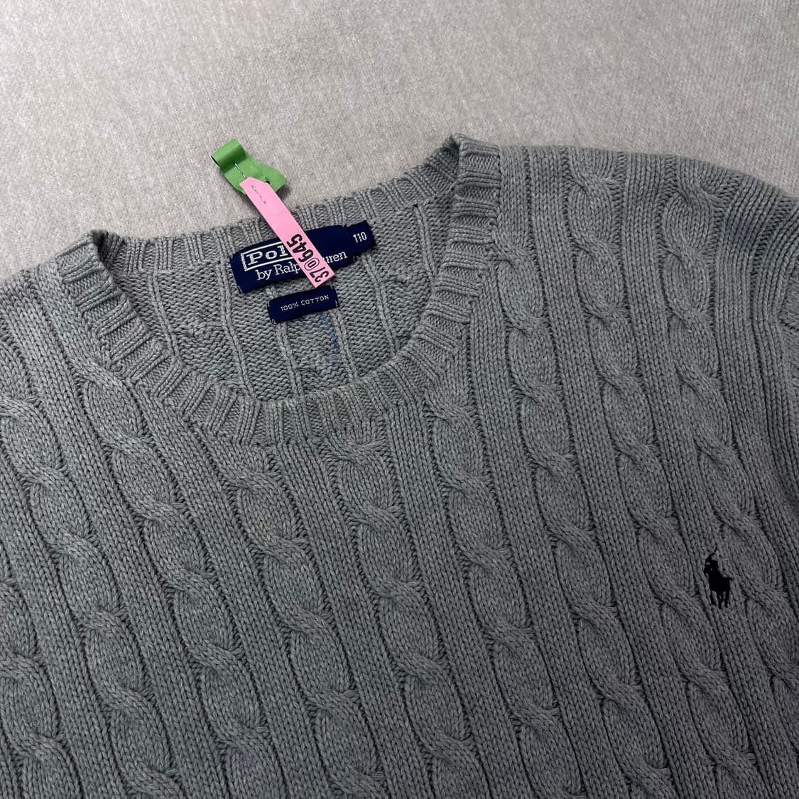 105 폴로랄프로렌 꽈배기 그레이 니트 상품이미지2