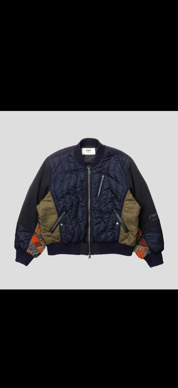 앤더슨벨x아식스 퀼팅 봄버 네이비 L사이즈 상품이미지1