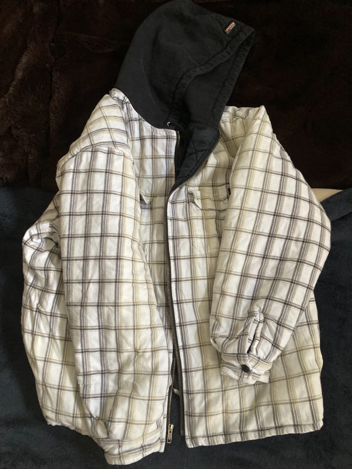 슈프림 x 디키즈 퀼팅 플란넬 후드 자켓 상품이미지1